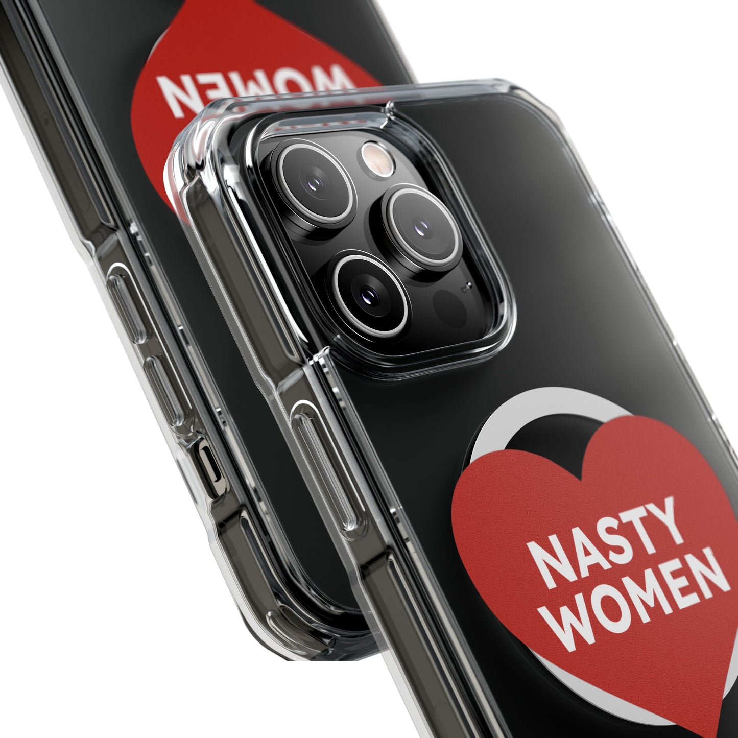 Nasty Women Heart Magnetic Clear Impact cases