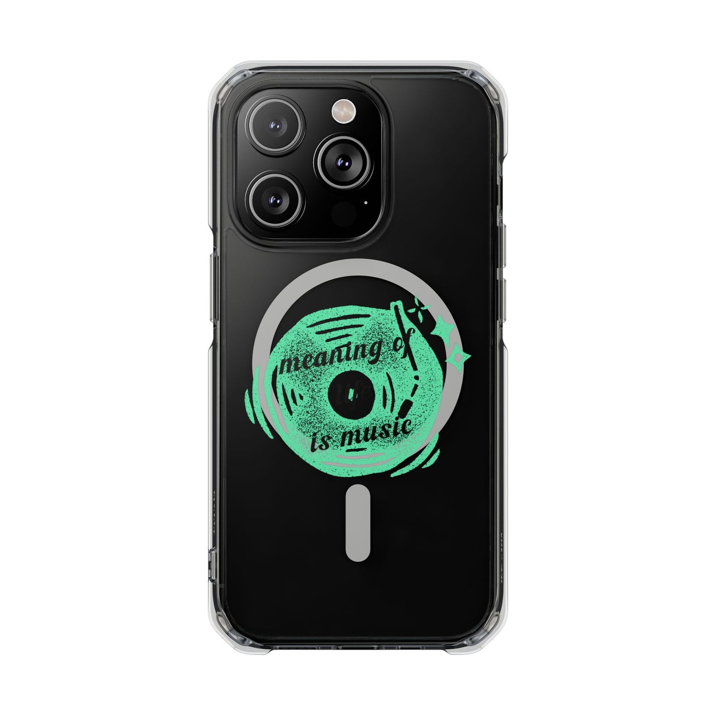 Vinyl Dreams Speak Magnetic clear Impact Case