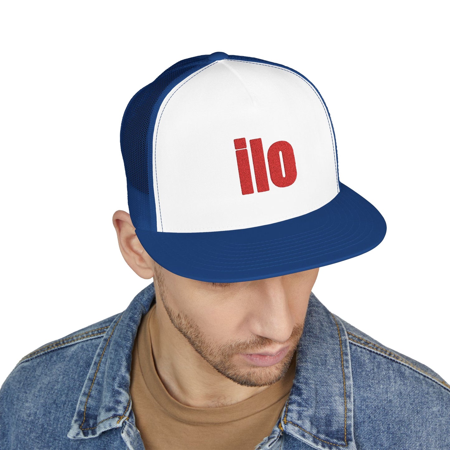 ILO Bold Red Block Trucker Cap