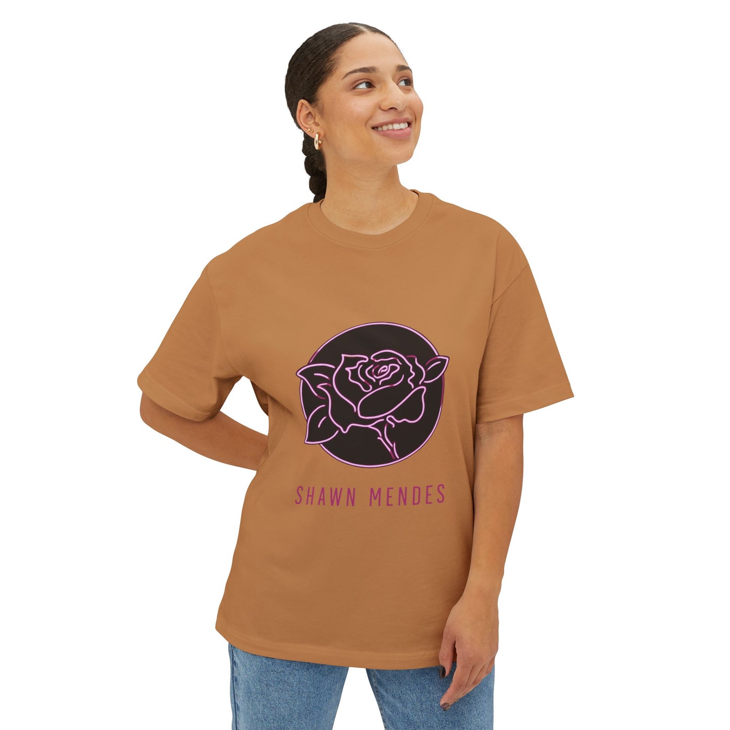 Neon Bloom Unisex Oversized Boxy Tee