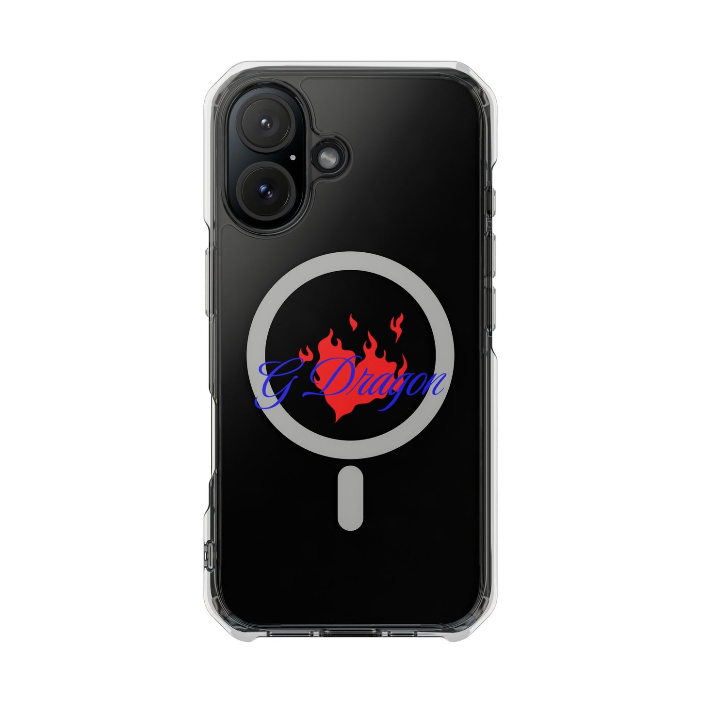 Heart on Fire Bold Script Magnetic Clear Impact Case