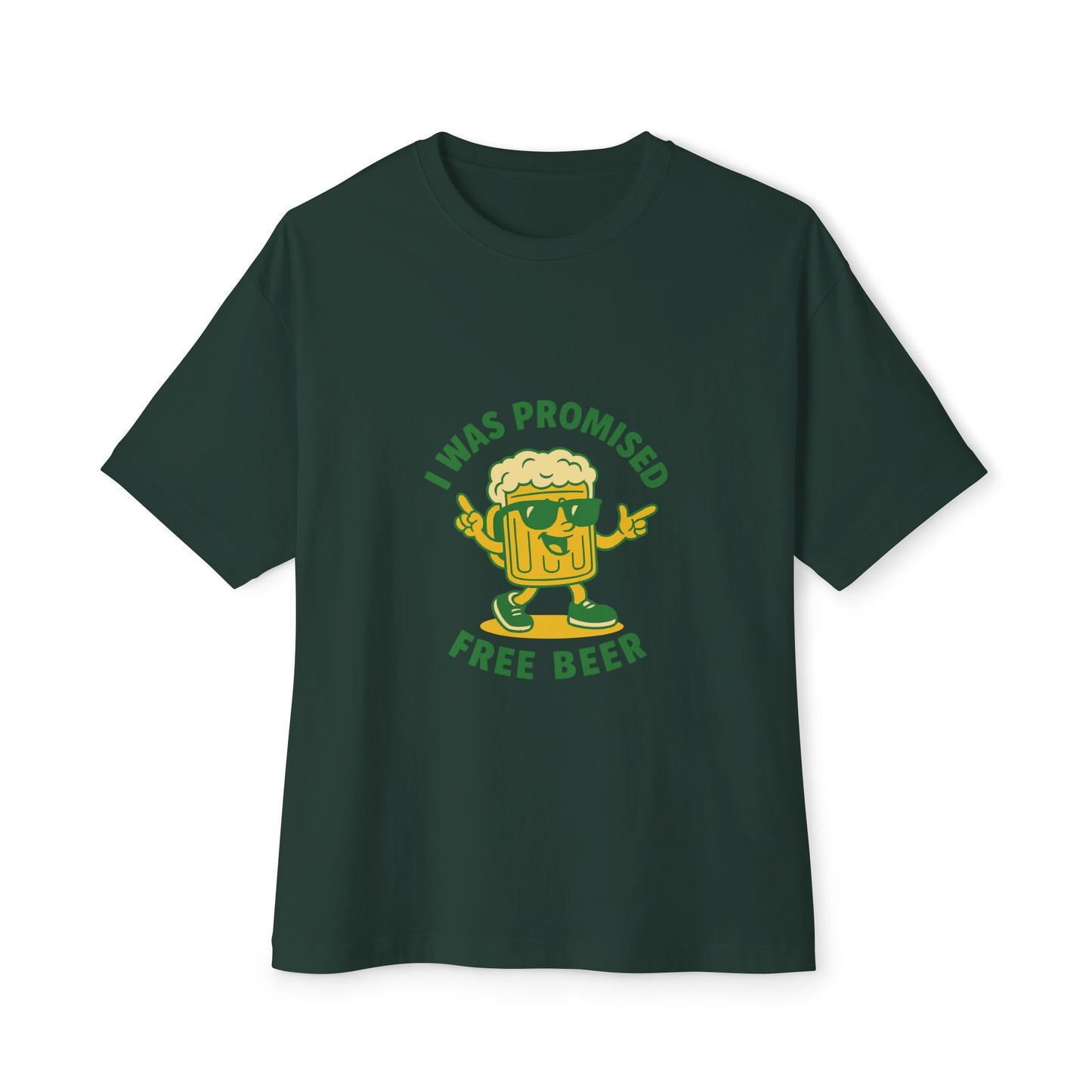 Unisex Oversized Tee – Snazzy Free Beer Edition