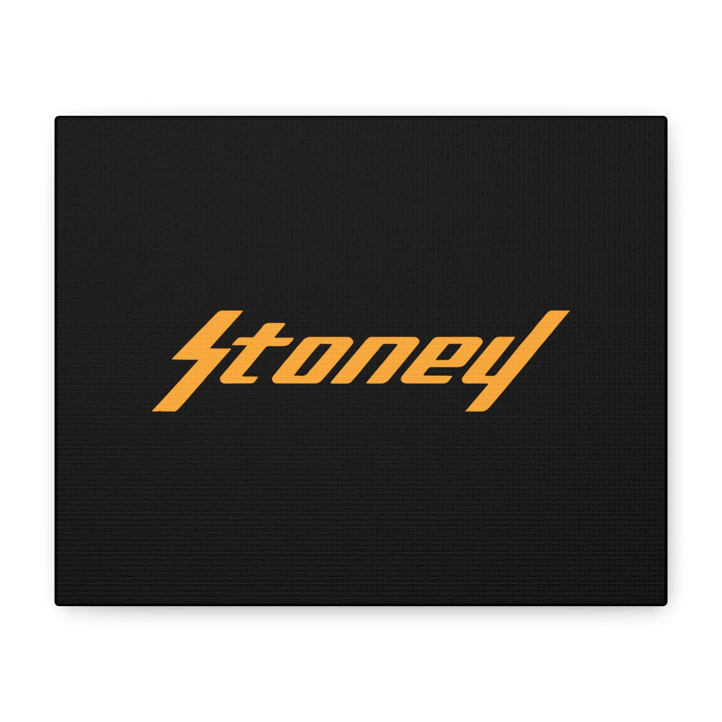 Orange Lightning Text Logo Canvas
