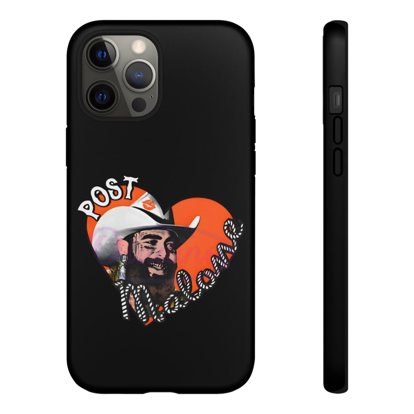 Tough iPhone Case (12–16 Pro Max) – Post Malone Heart Design