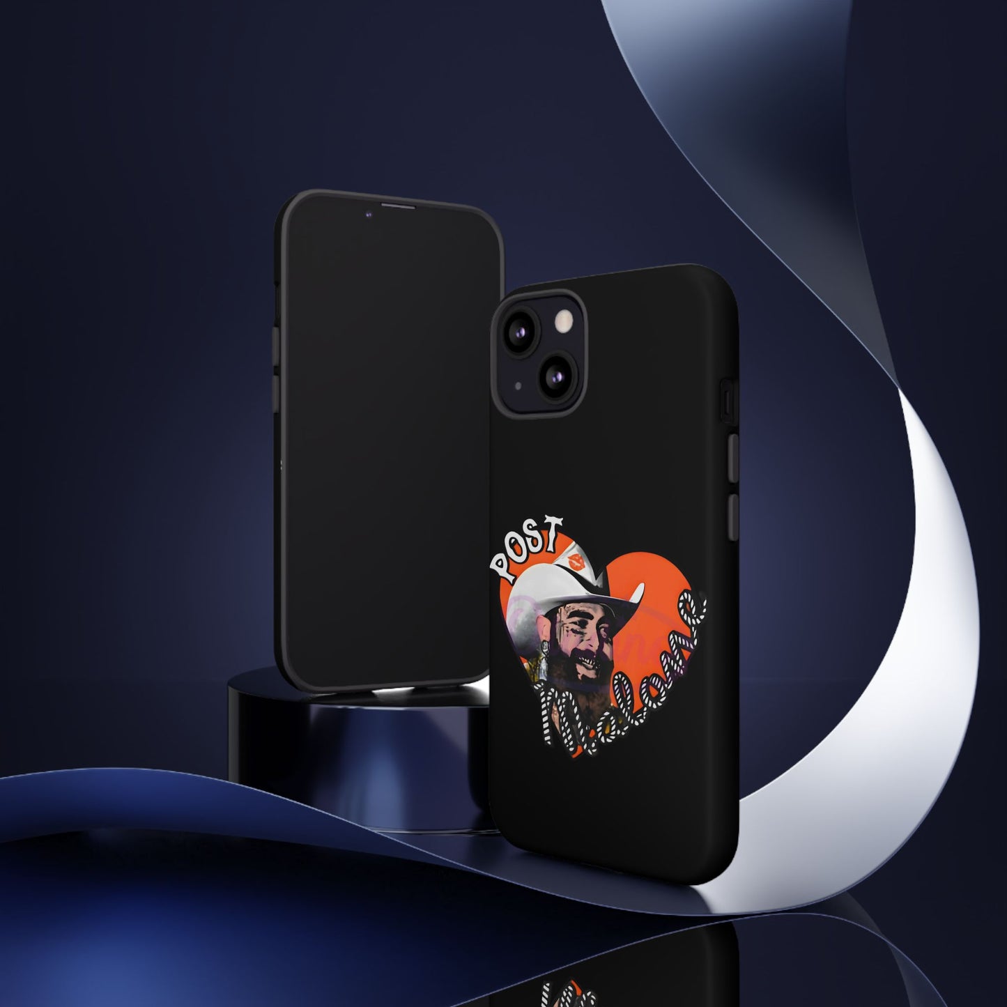 Tough iPhone Case (12–16 Pro Max) – Post Malone Heart Design