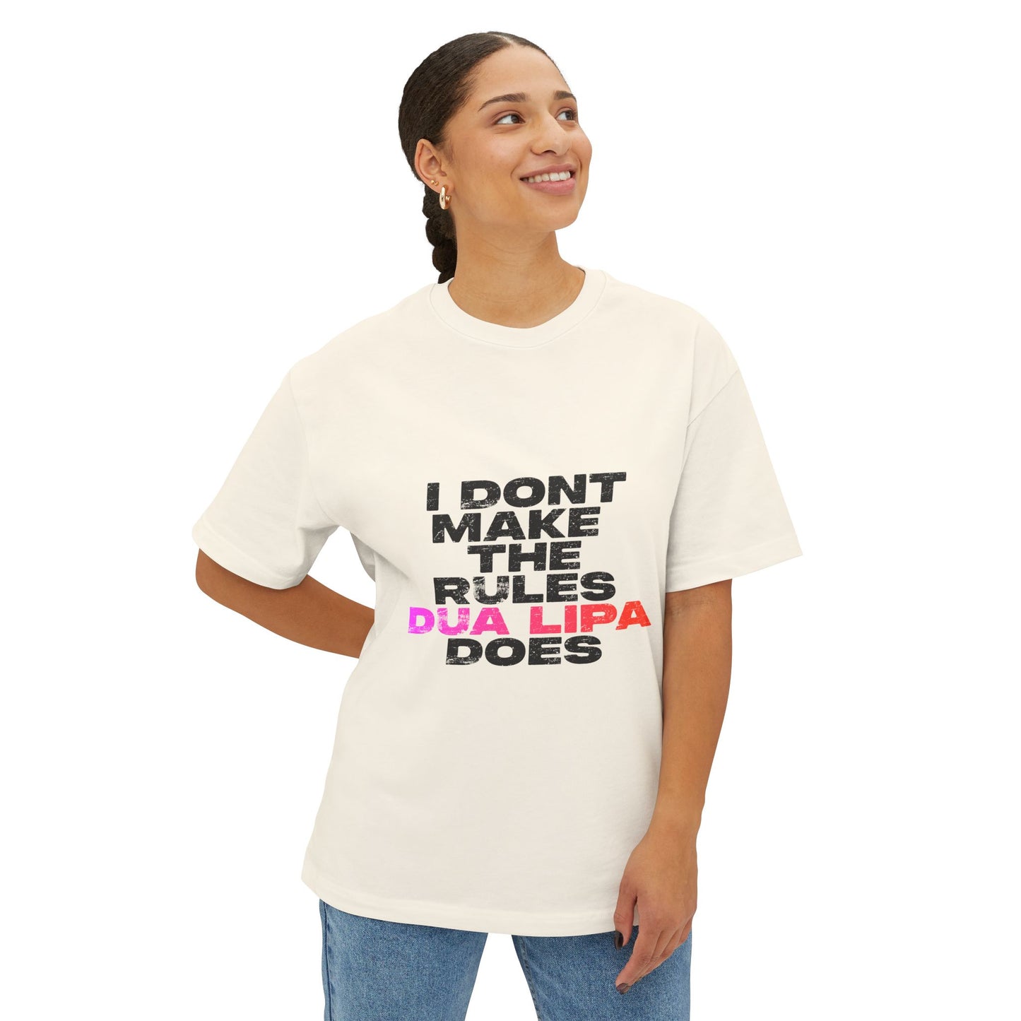 Retro Fade Letter Unisex Oversized Boxy Tee