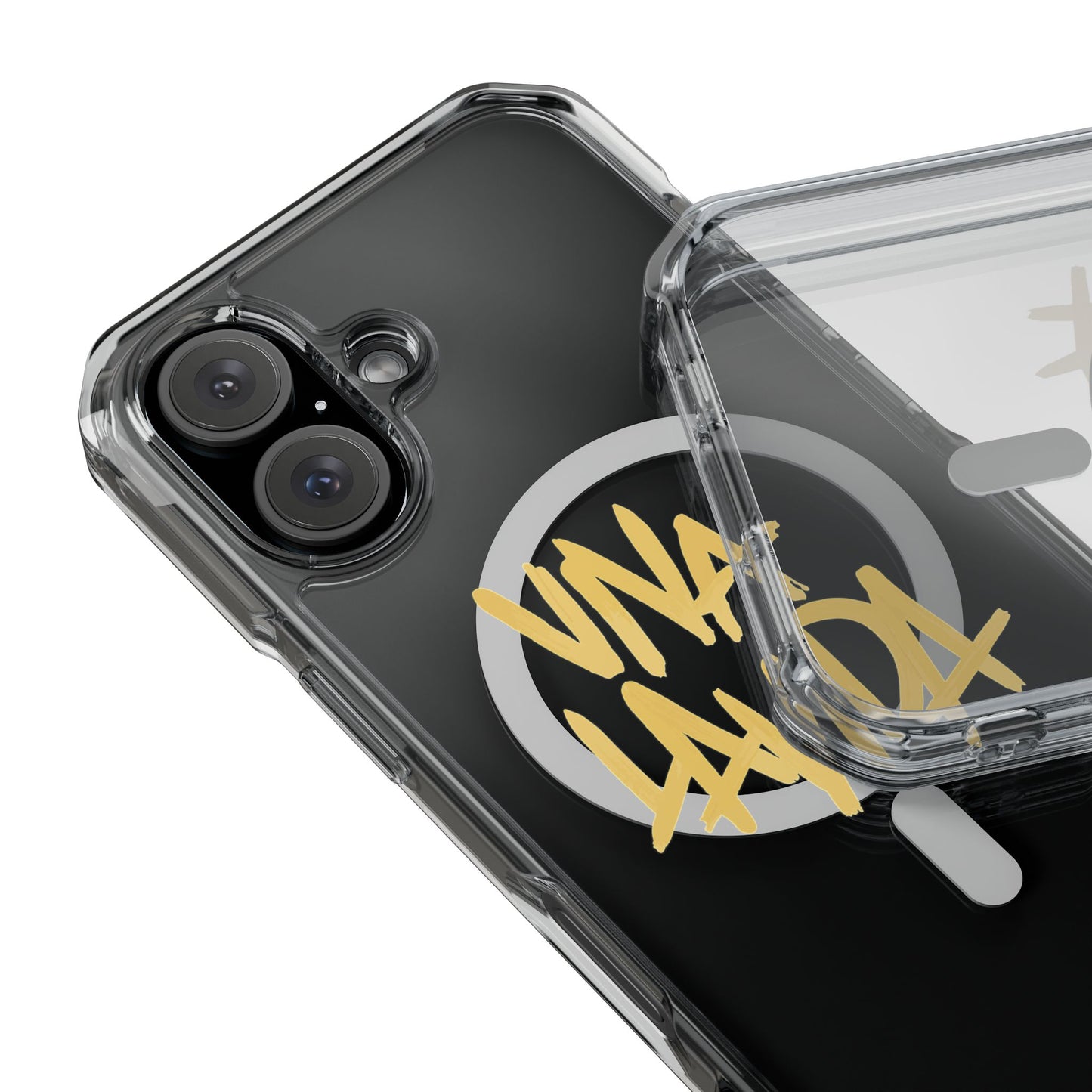 Golden Brush Script Magnetic Clear Impact case