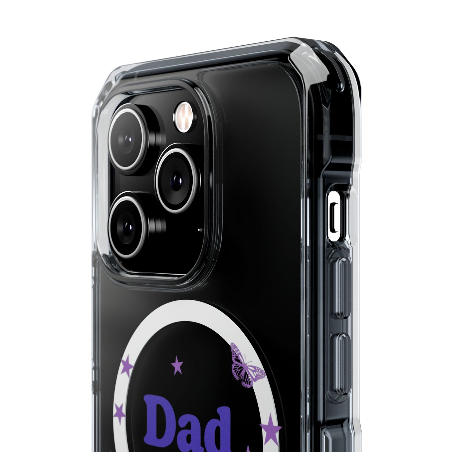 Dad Idea Right! Star & Butterfly Magnetic Clear Impact Case