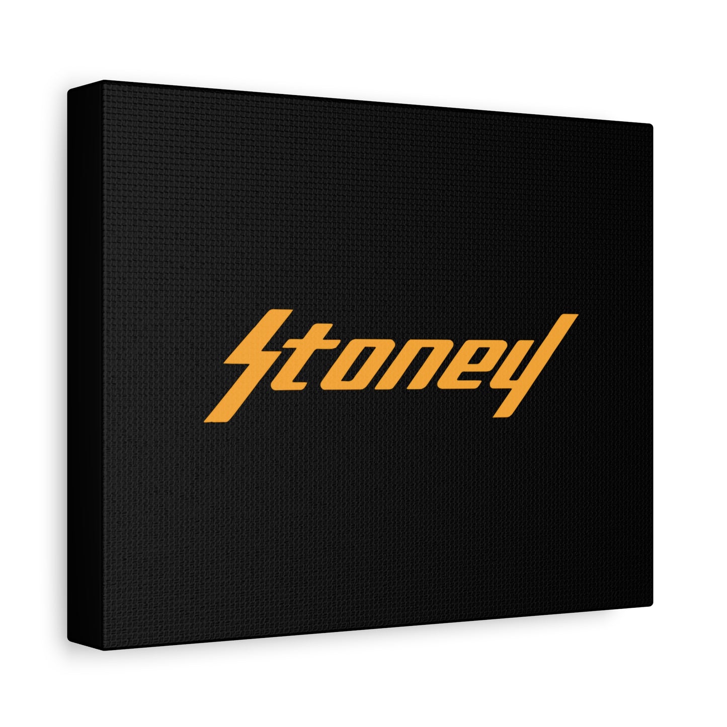 Orange Lightning Text Logo Canvas