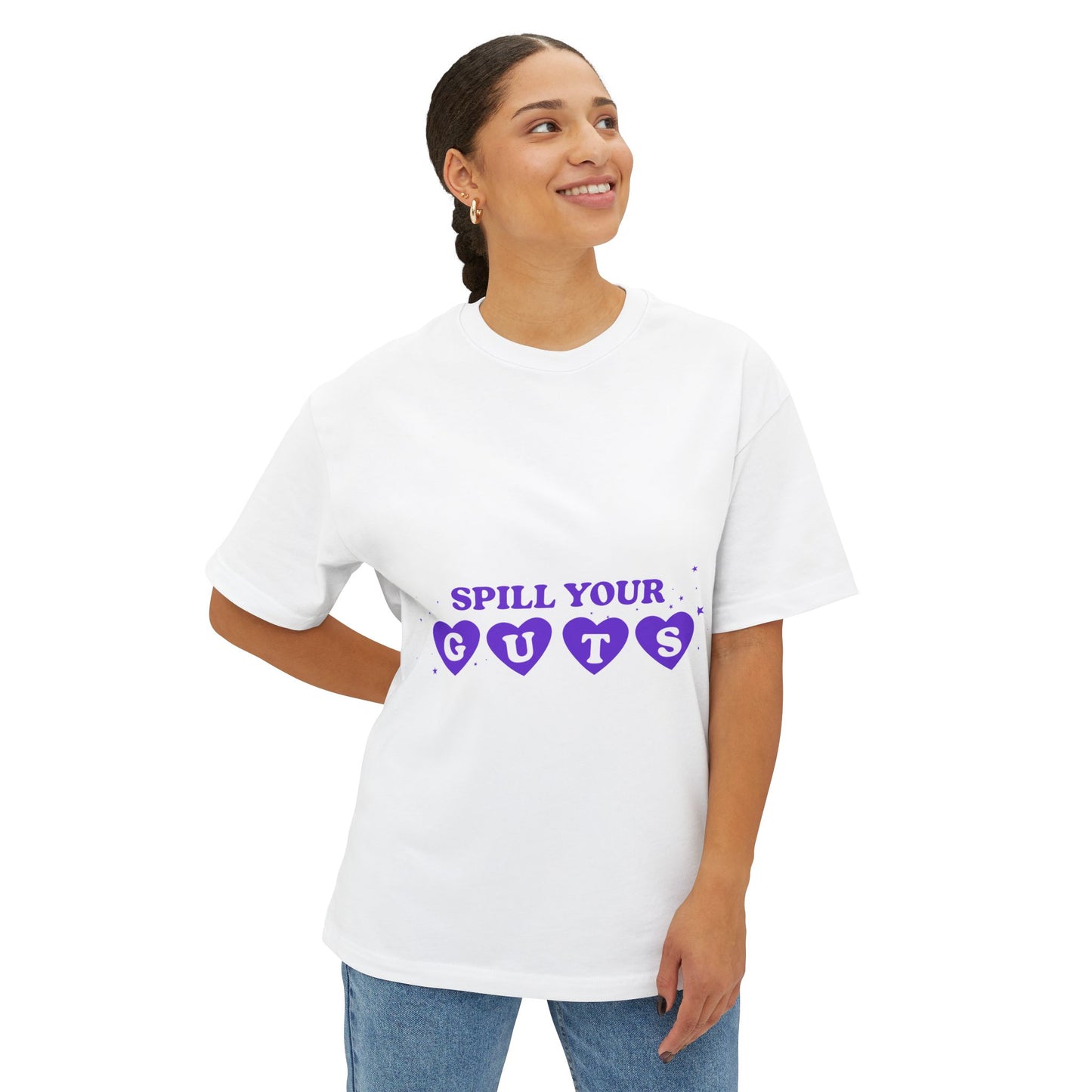 Spill Your Guts Heart-Oversized Tee