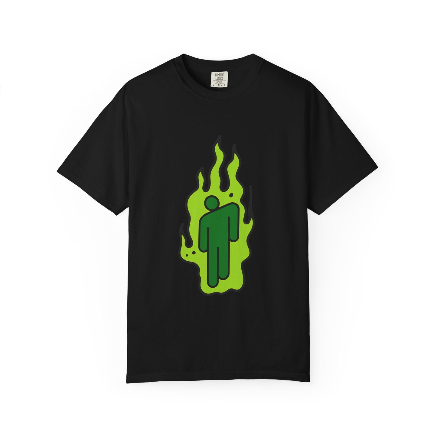Green Flame Icon Unisex Dyed T-shirt