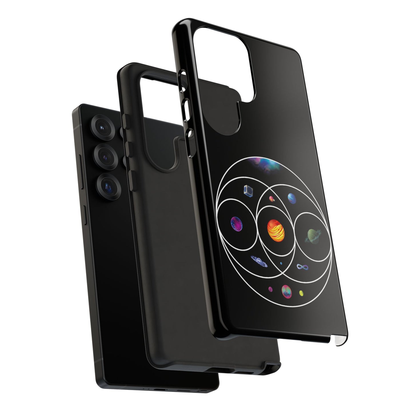 Premium Tough Case for Samsung S21 to S25 Ultra Showcasing Coldplay’s Illustration Concept