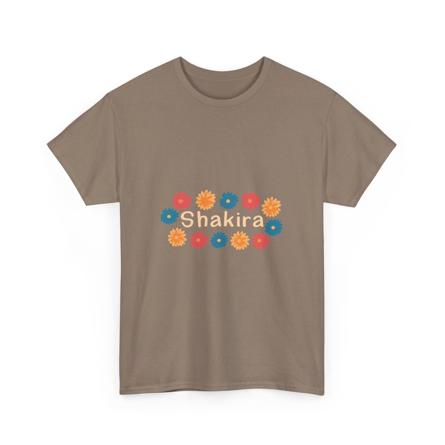 Retro Floral Groove Unisex Heavy cotton tee