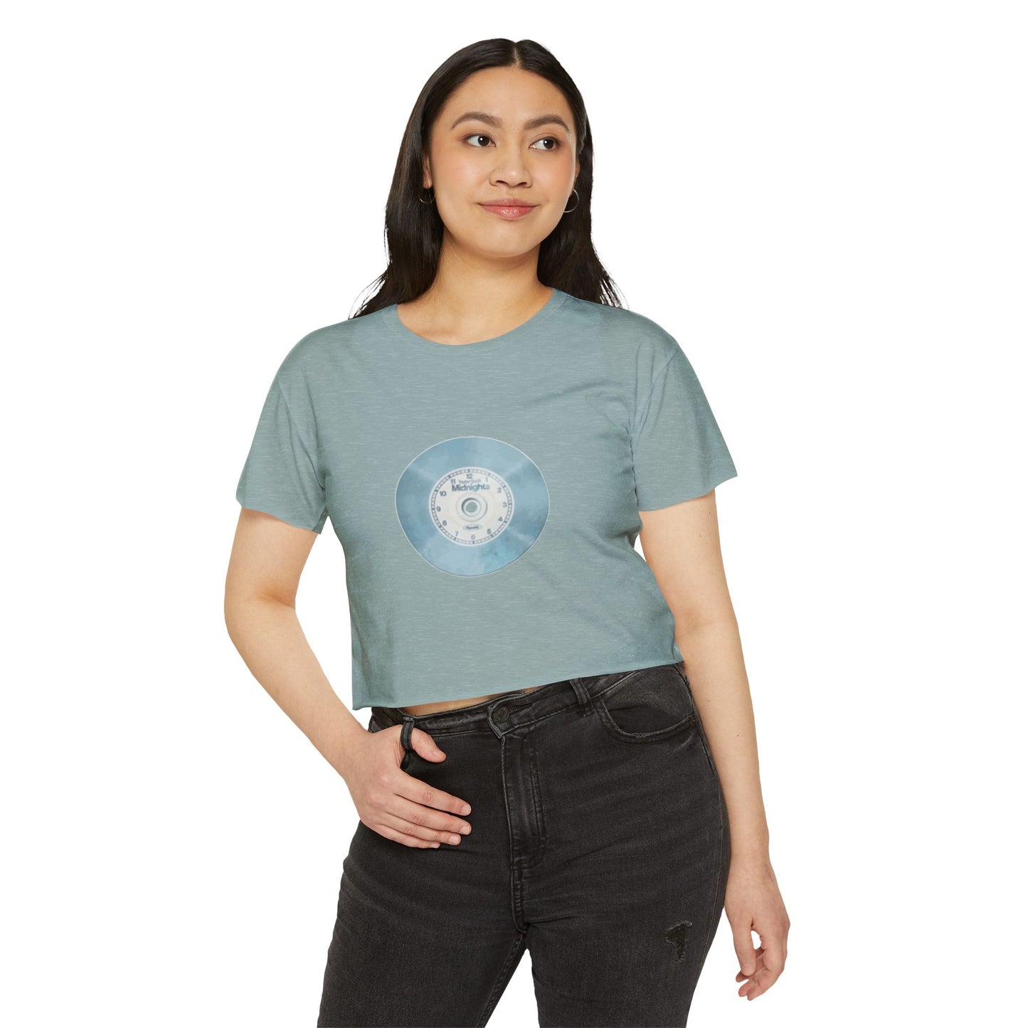 Midnight Vinyl Vibes Women's Festival Crop Top