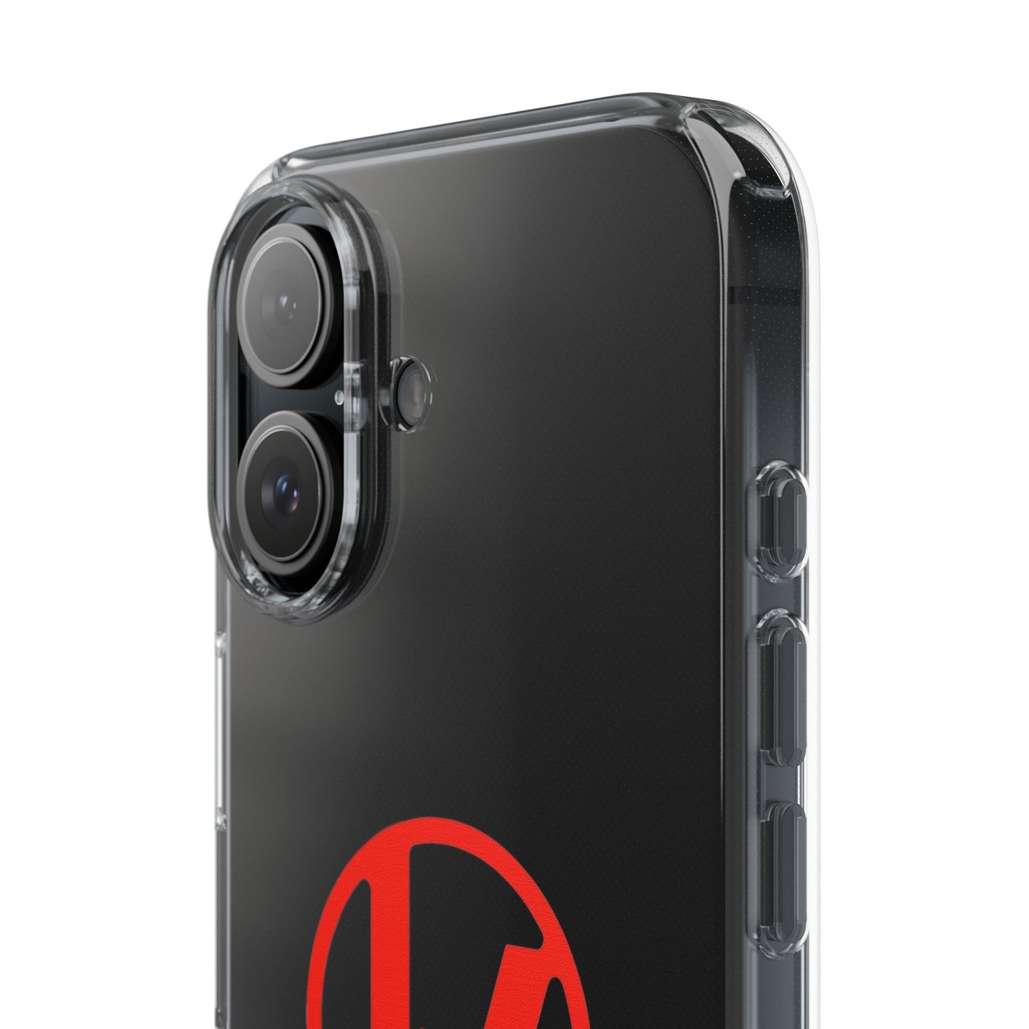 Crimson Orbit Clear Case