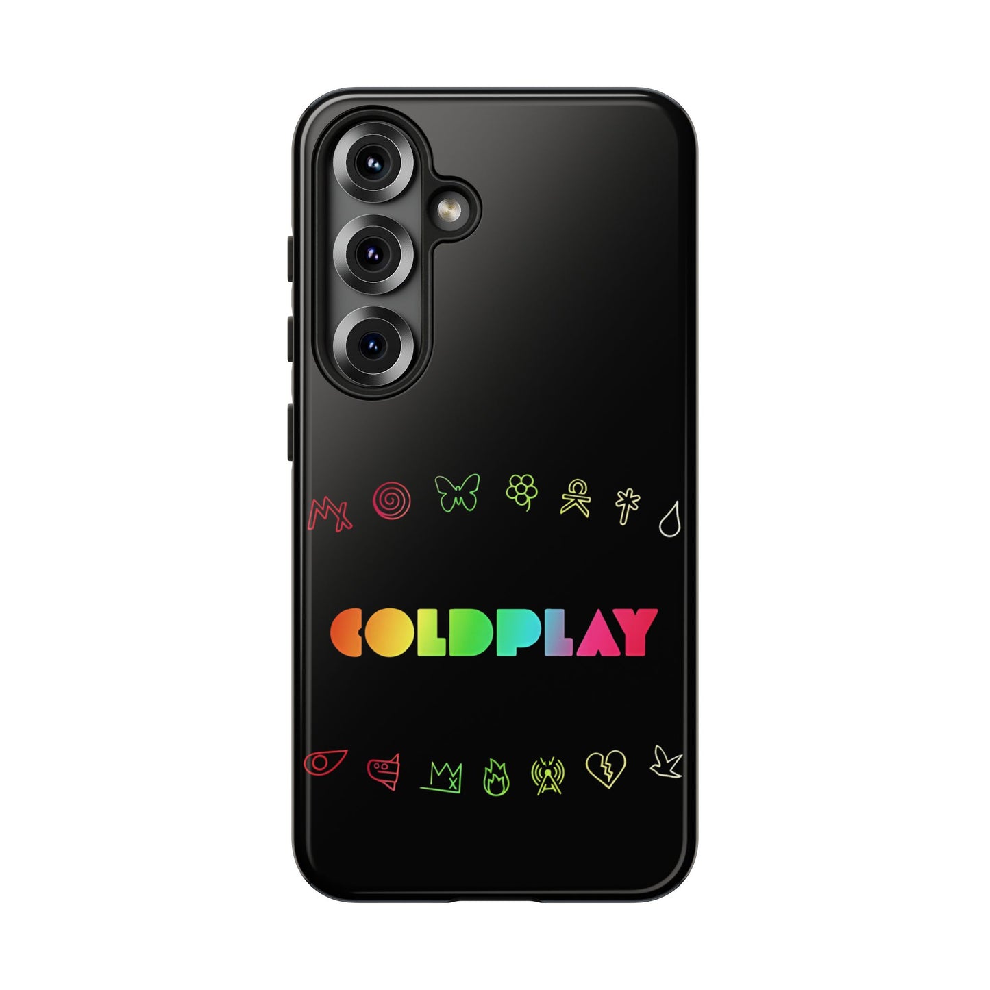 Premium Tough Case for Samsung S21 to S25 Ultra Showcasing Coldplay’s Signage