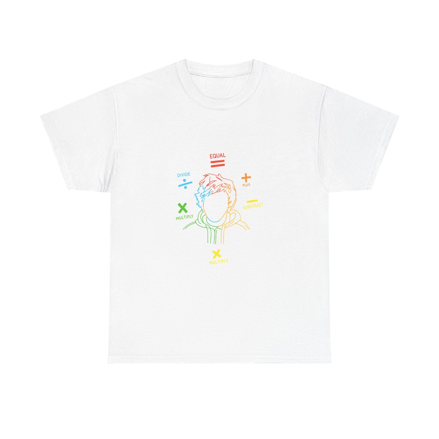 Minimalist Divide Symbol with Brush Unisex Heavy Cotton Tee