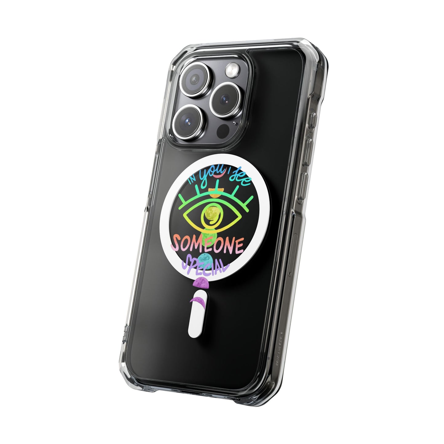 Rainbow Lunar Phases Magnetic Clear Impact case