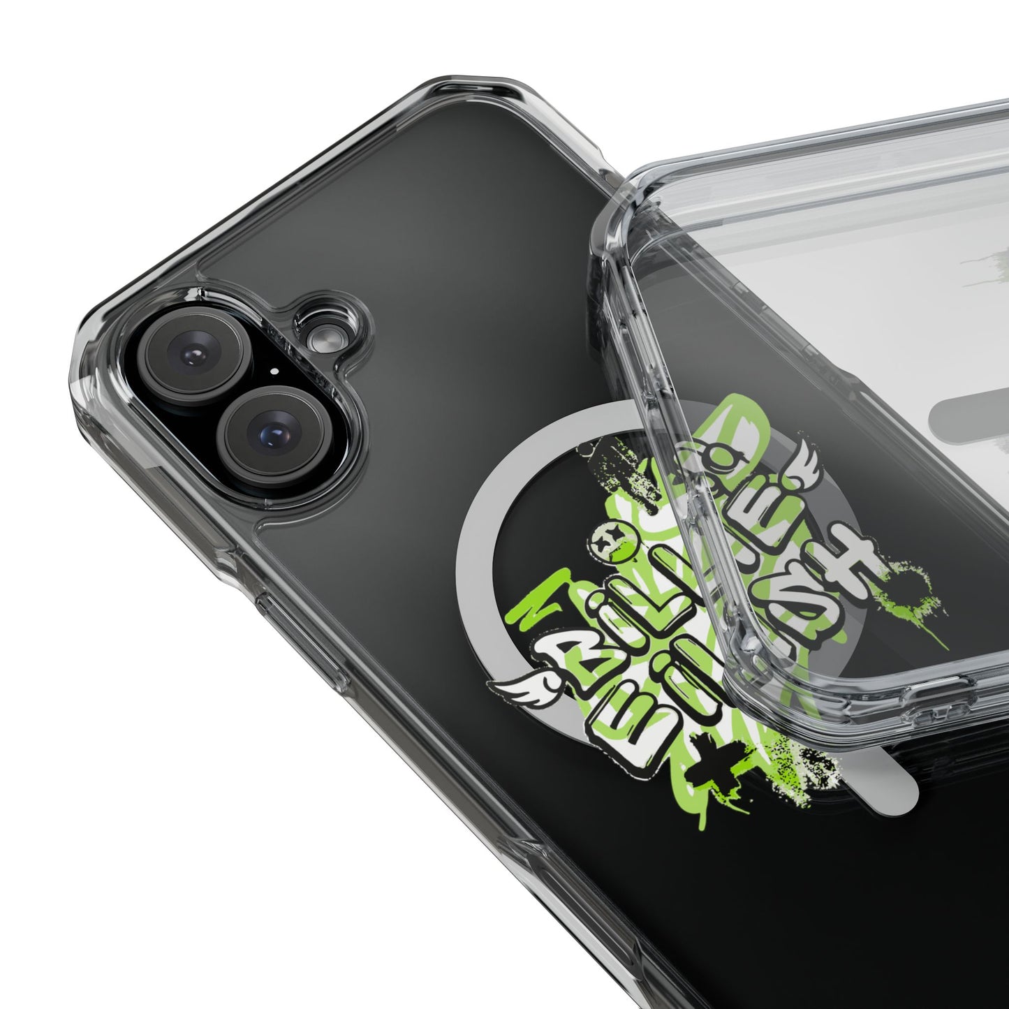 Grunge Angel Graffiti Magnetic Clear Impact Case