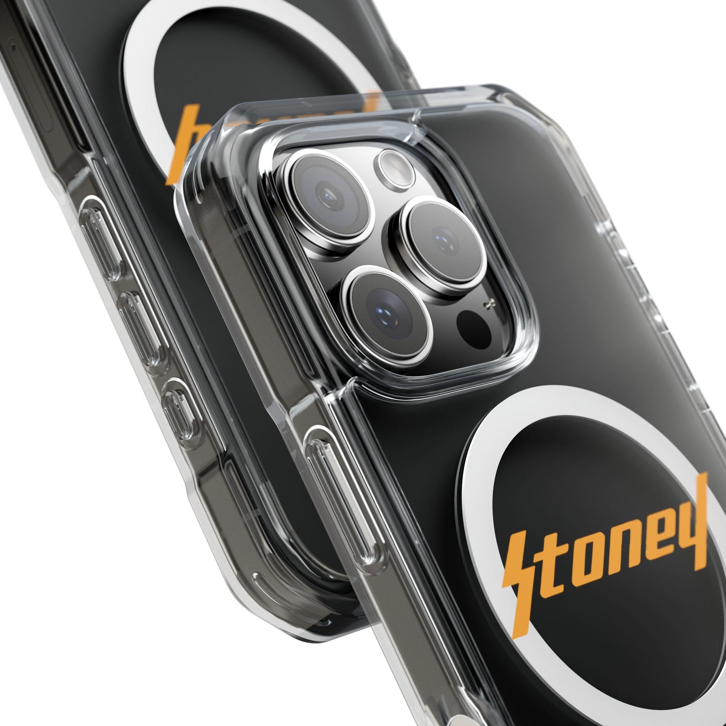 Orange Lightning Text Logo Magnetic Impact Case