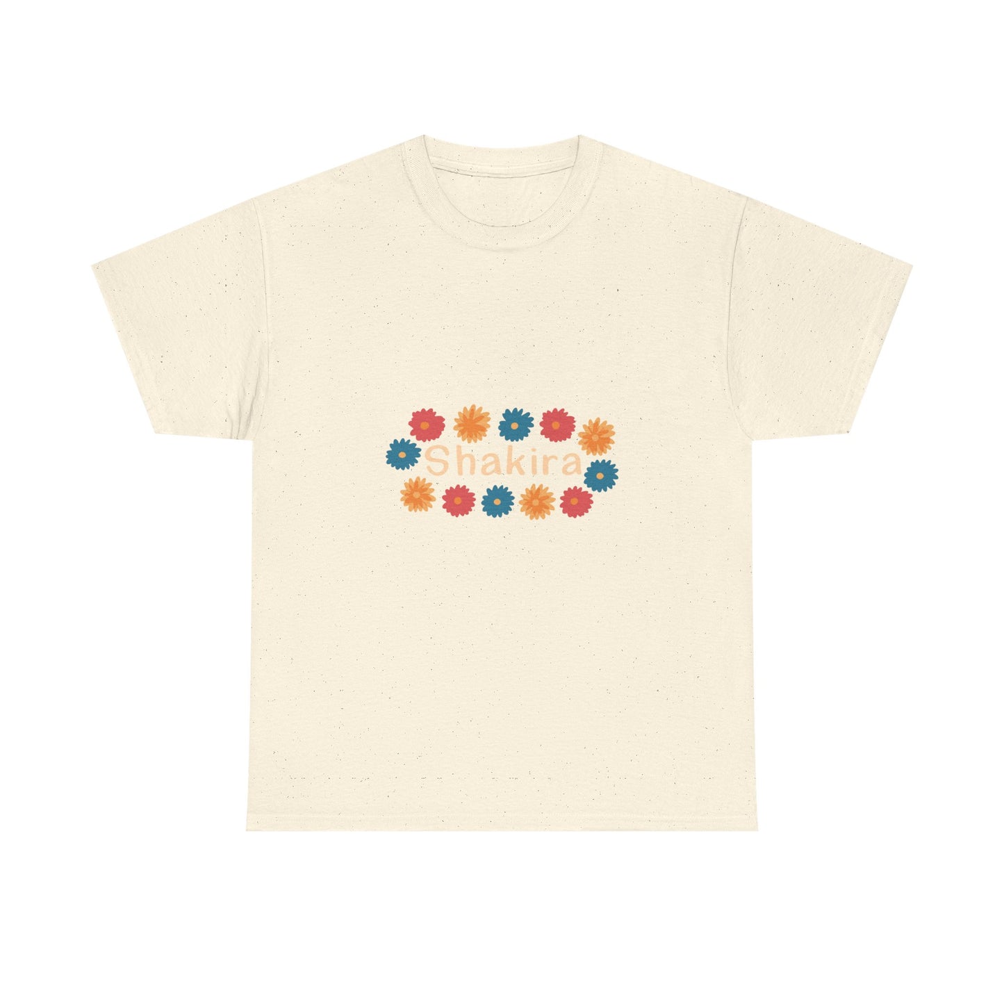 Retro Floral Groove Unisex Heavy cotton tee
