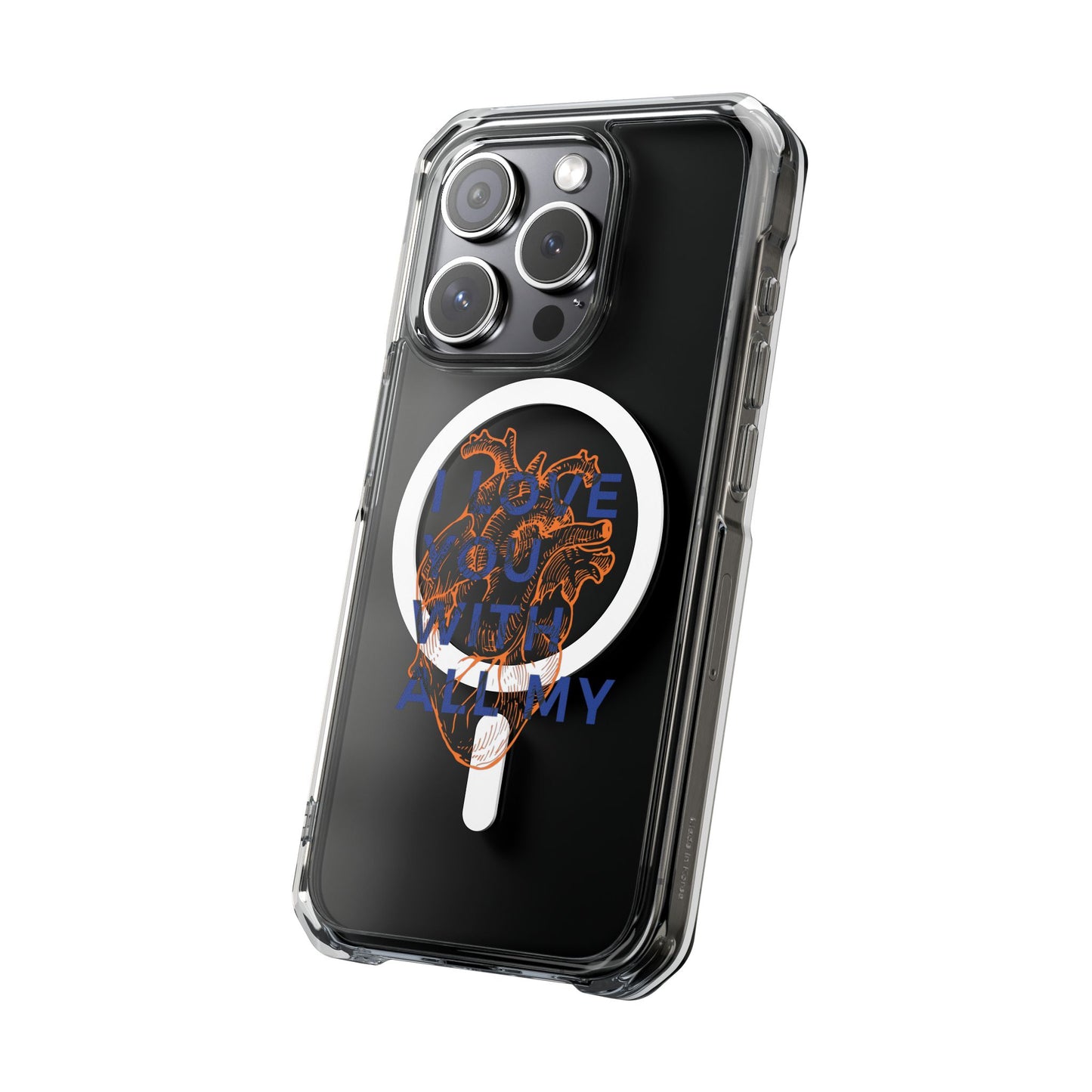 All My Heart Anatomical Art Magnetic Clear Impact case