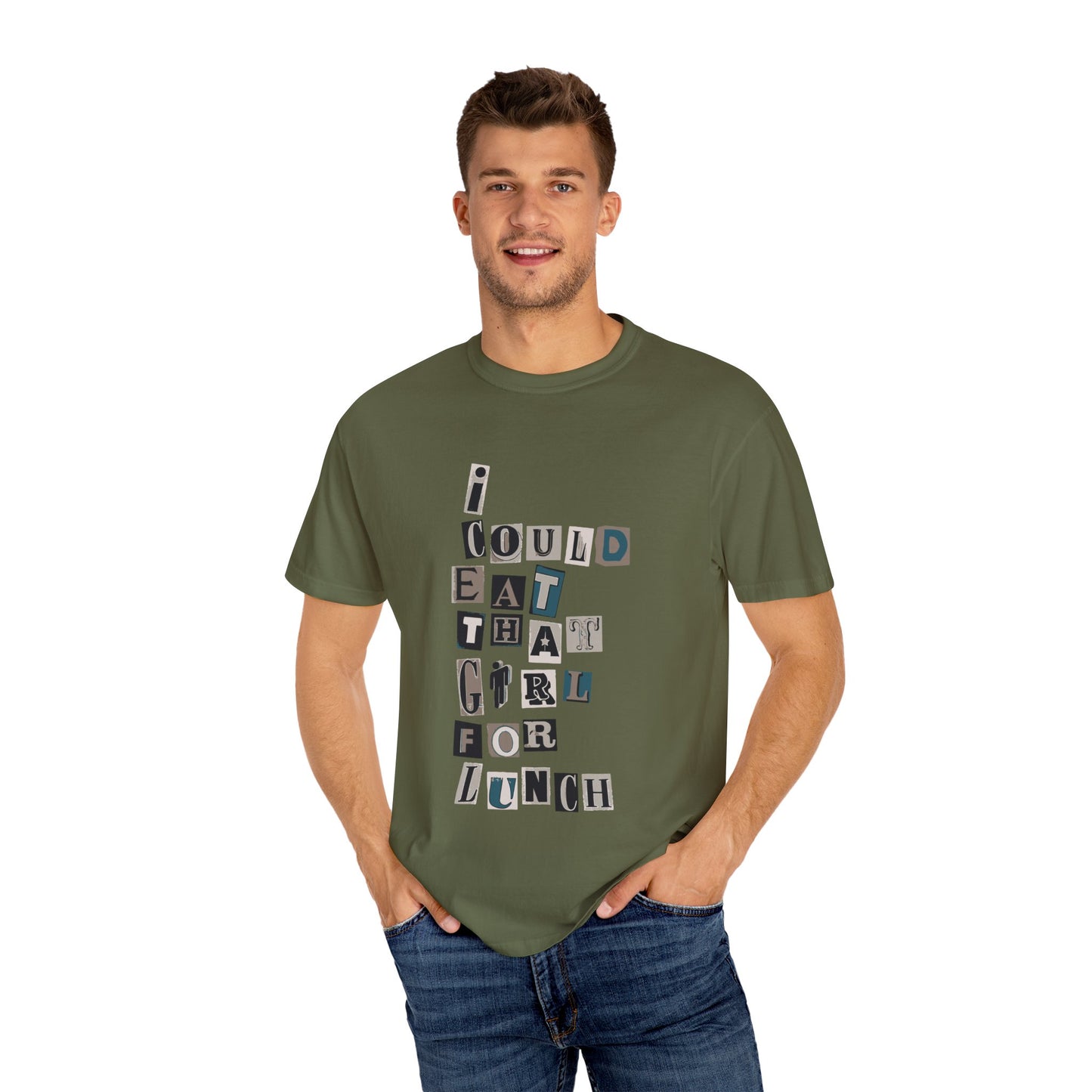 Mixed Message Collage Unisex Dyed T-shirt