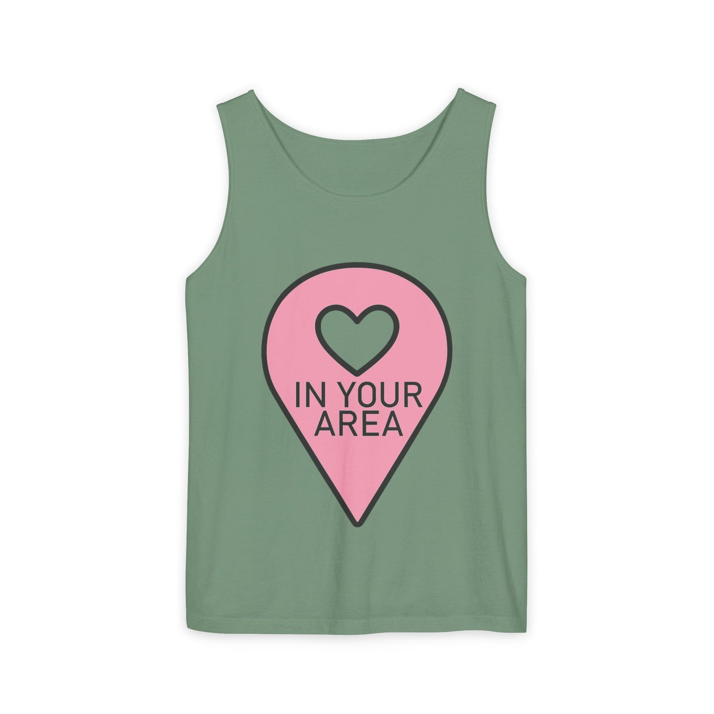 In Your Area Pin Marker – Dyed Tank Top