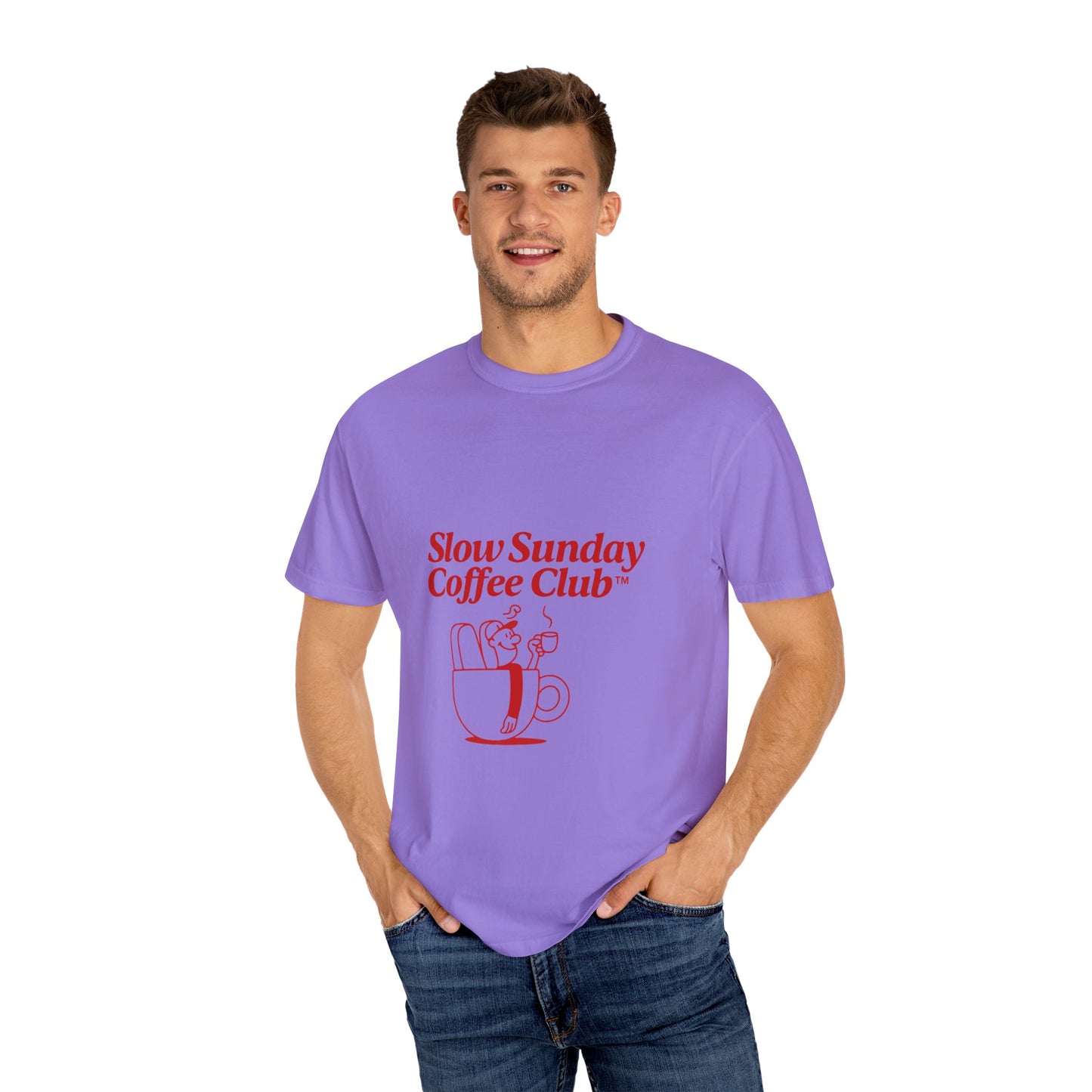 Unisex Garment-Dyed T-shirt – Snazzy Coffe Club Edition