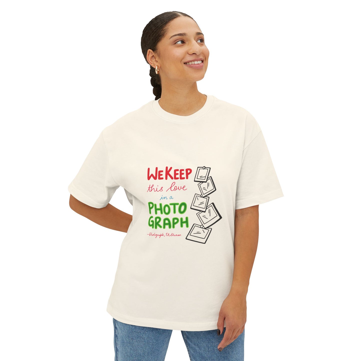White Paw Print Oversized Boxy Tee
