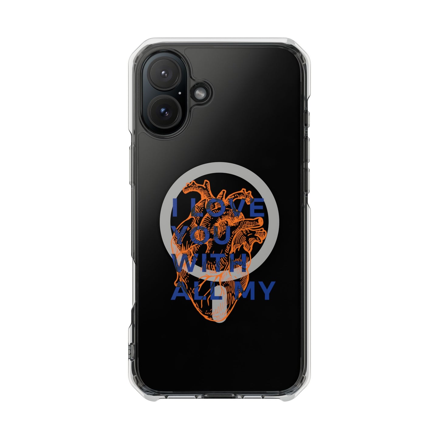 All My Heart Anatomical Art Magnetic Clear Impact case