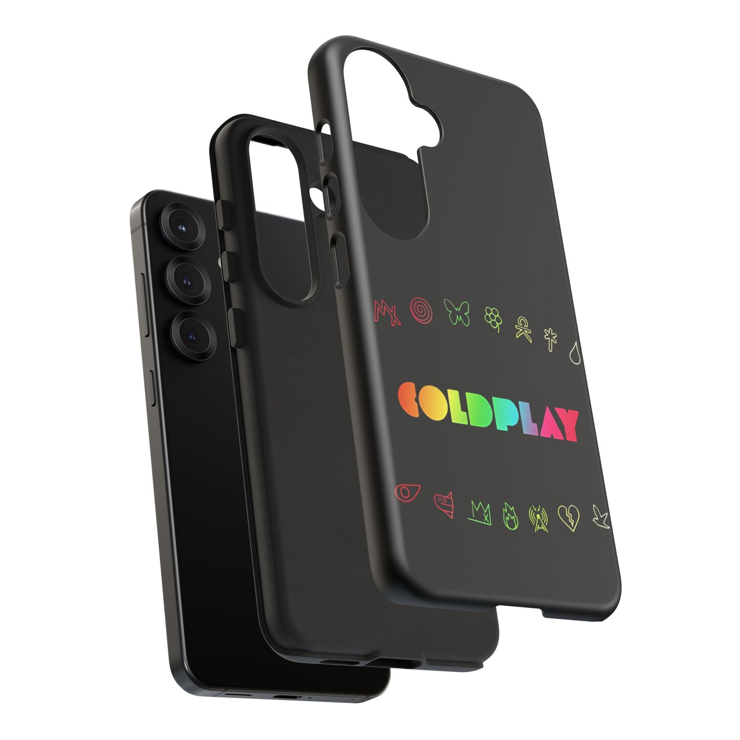 Premium Tough Case for Samsung S21 to S25 Ultra Showcasing Coldplay’s Signage
