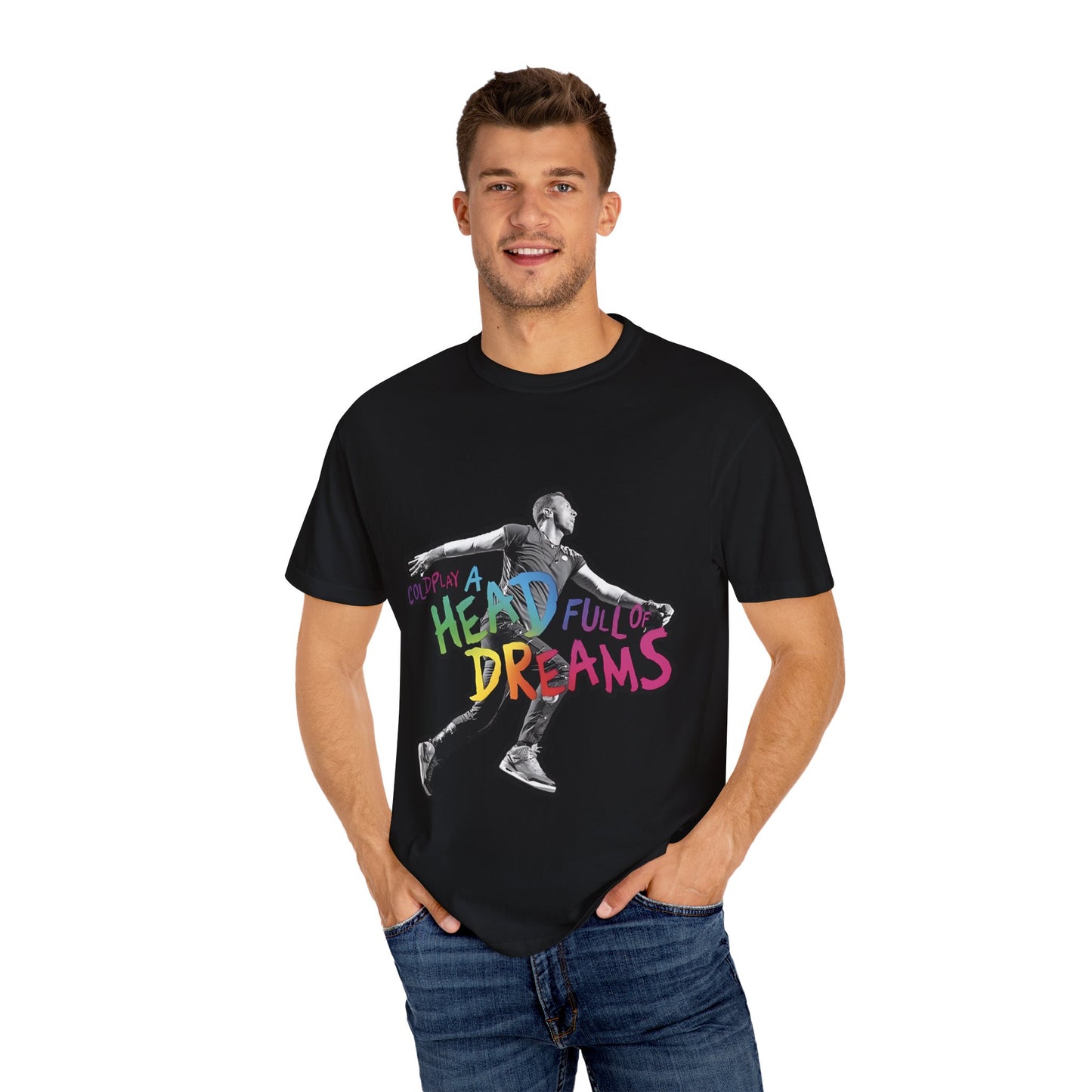 Unisex Garment-Dyed T-Shirt Inspired by Coldplay A Head Full of Dreams Chris