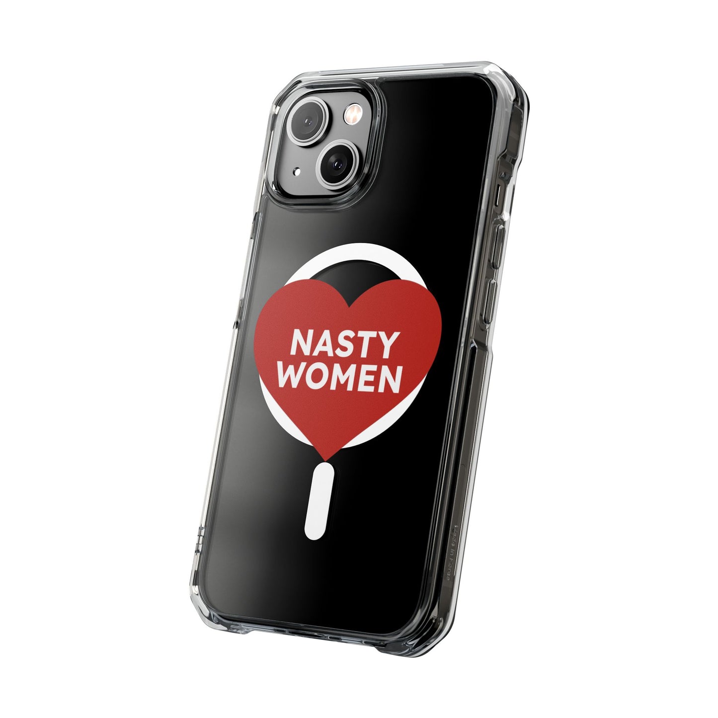 Nasty Women Heart Magnetic Clear Impact cases