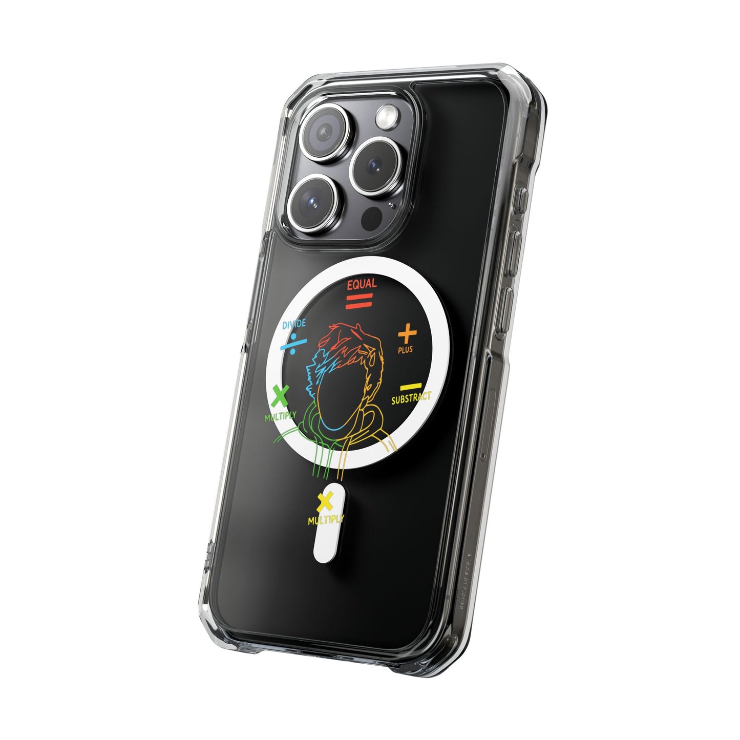 Minimalist Divide Symbol with Brush Magnetic Clear Impact Case