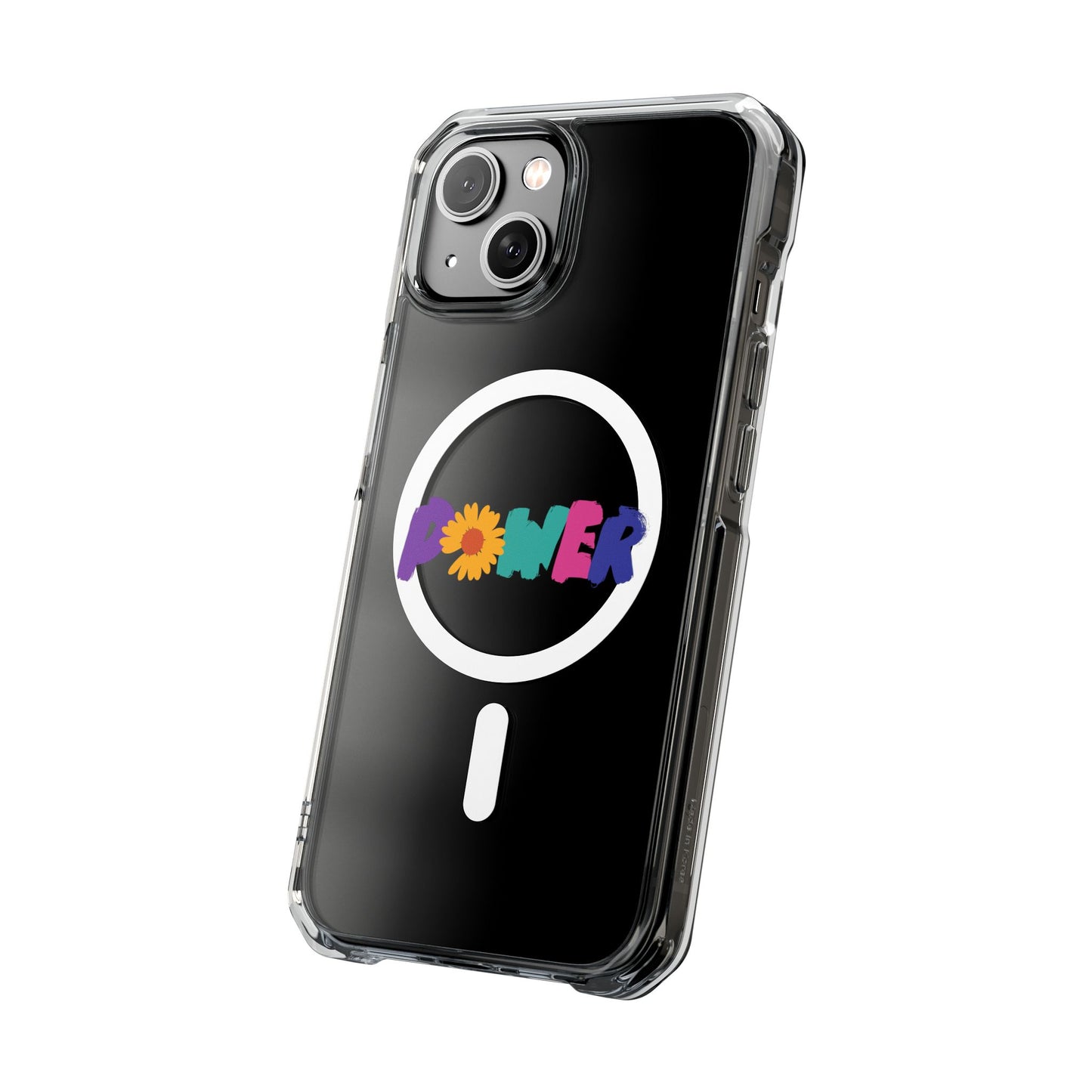 Retro Flower Power Color Pop Magnetic Clear Impact Case