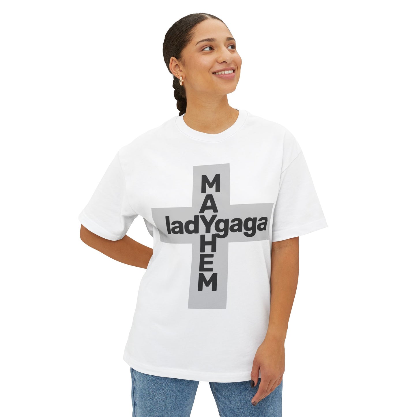 Lady Cross Mayhem-Unisex Oversized Tee