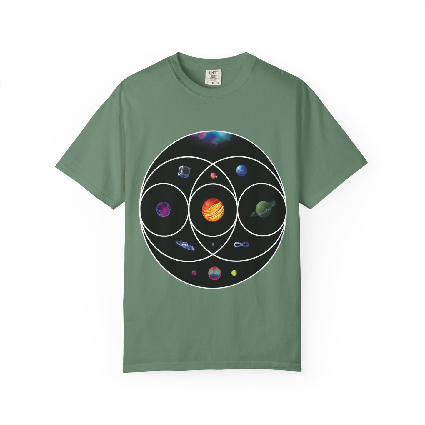 Unisex Garment-Dyed T-Shirt Inspired by Coldplay’s Illustration Concept
