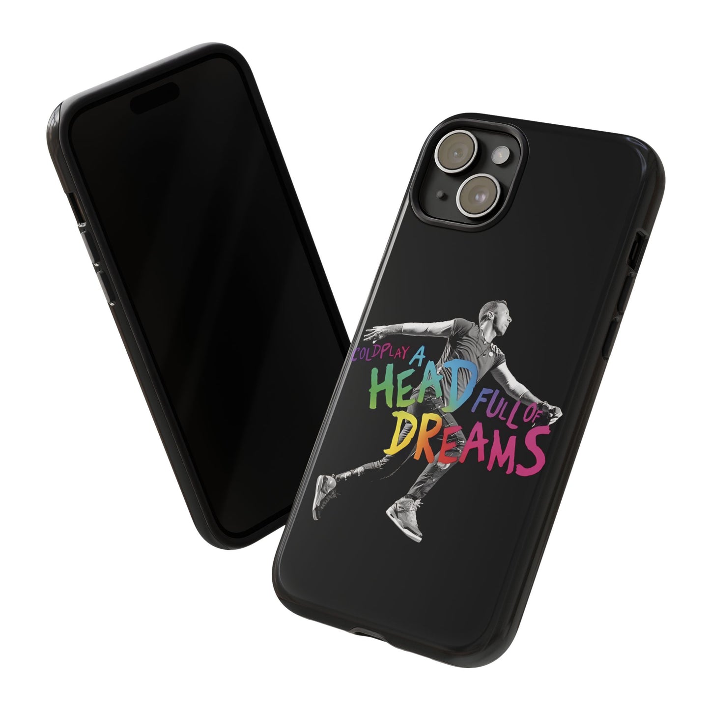 Premium Tough Case for iPhone 12 to 16 Pro Max Showcasing Coldplay A Head Full of Dreams Chris
