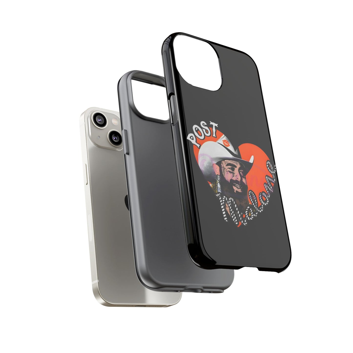Tough iPhone Case (12–16 Pro Max) – Post Malone Heart Design