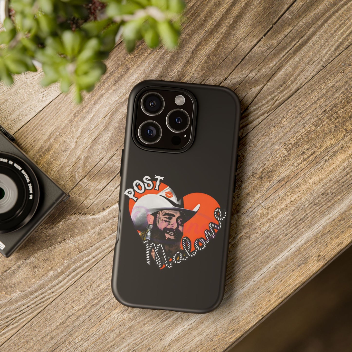 Tough iPhone Case (12–16 Pro Max) – Post Malone Heart Design