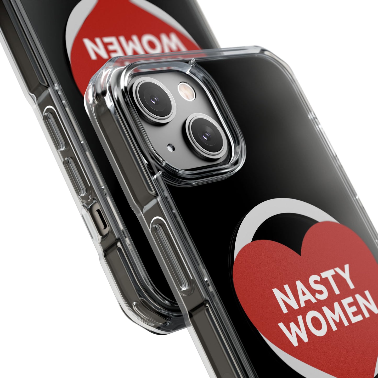 Nasty Women Heart Magnetic Clear Impact cases