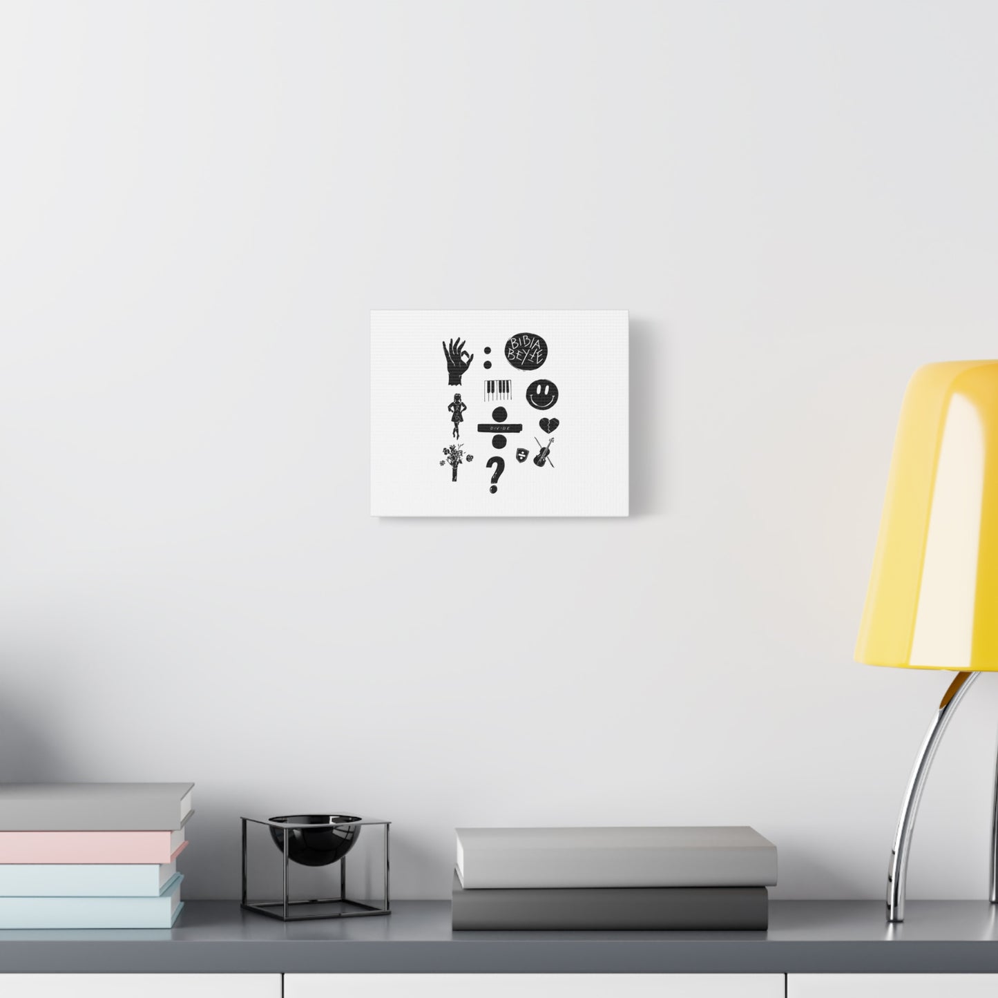 Ocean Wave with Heart Outline Matte Canvas