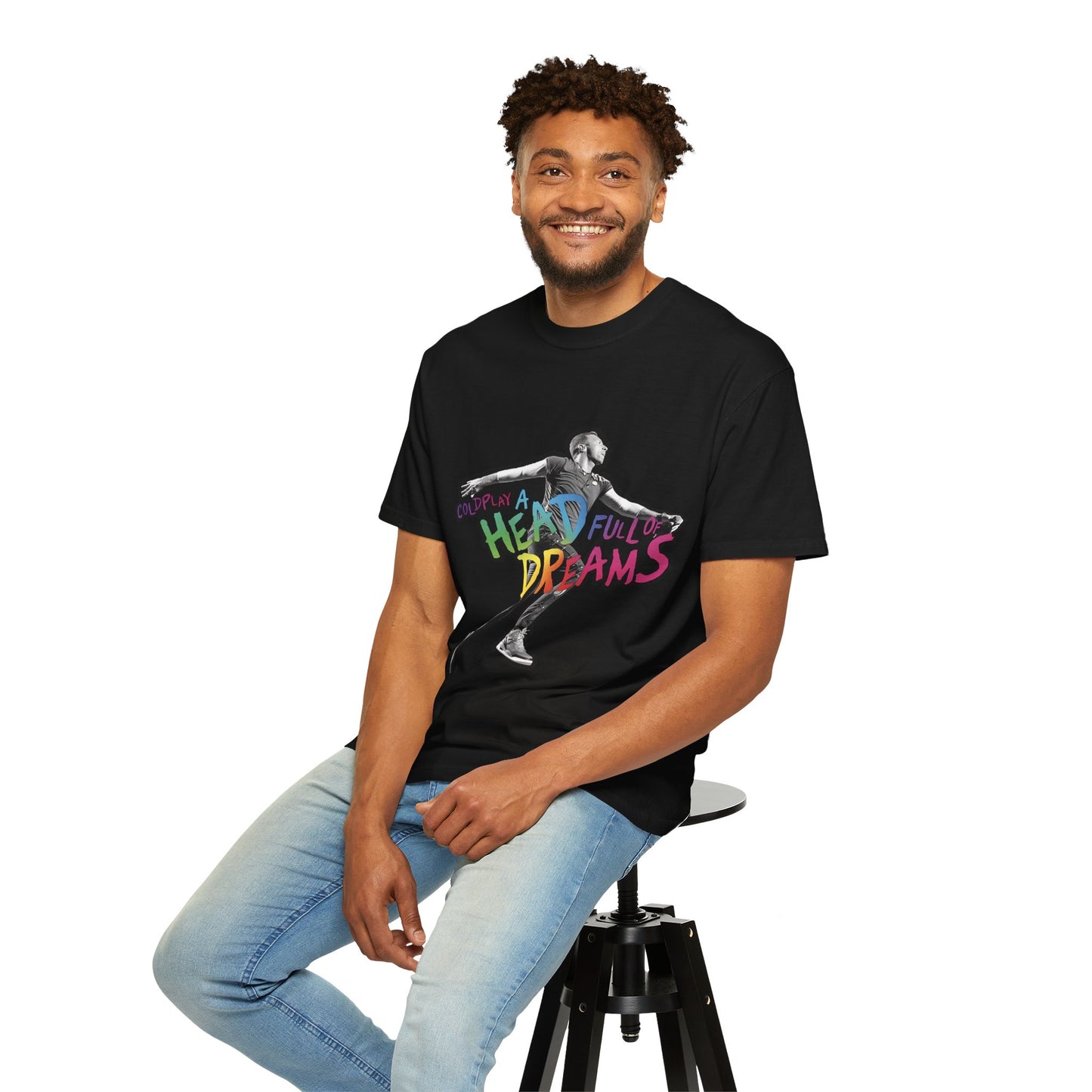 Unisex Garment-Dyed T-Shirt Inspired by Coldplay A Head Full of Dreams Chris