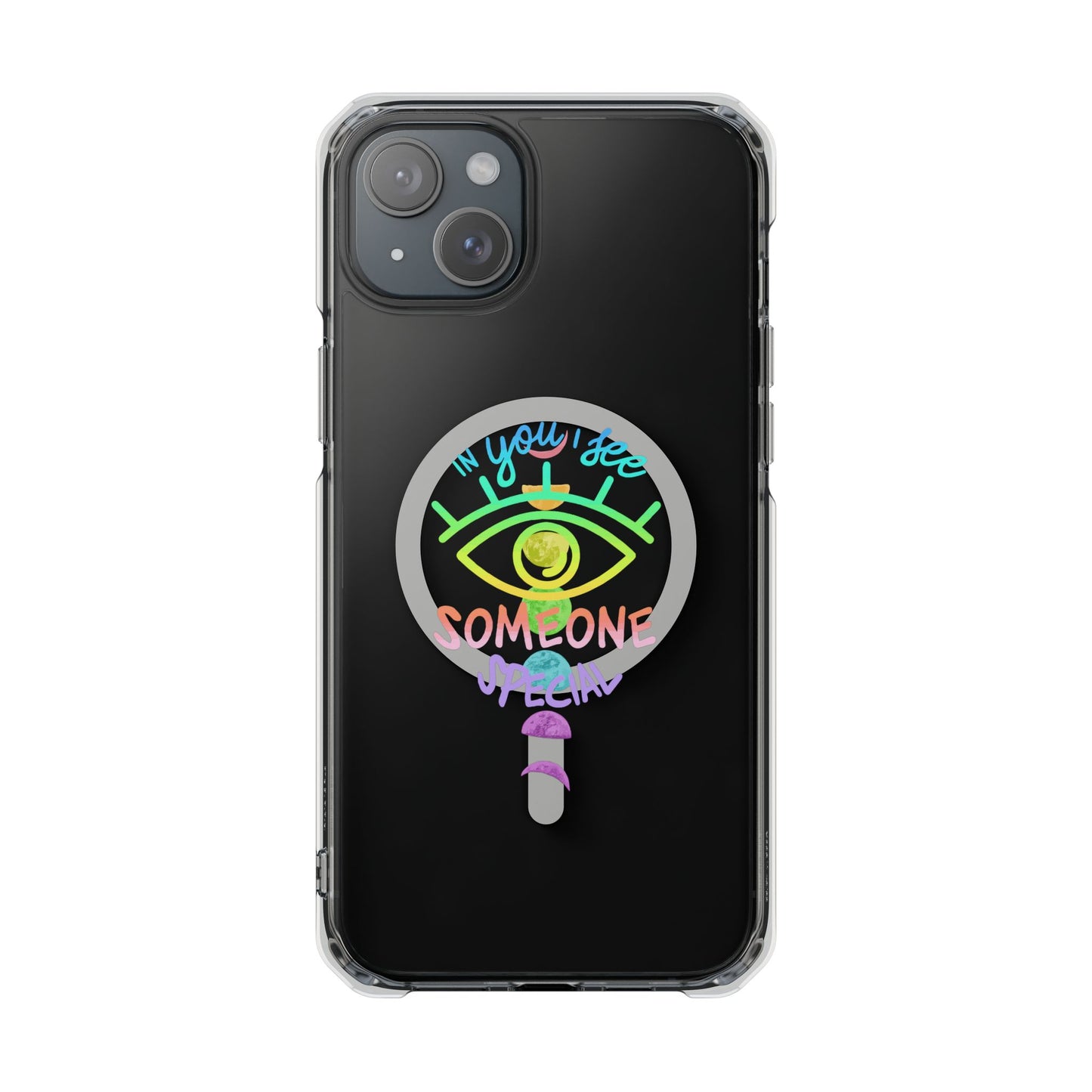 Rainbow Lunar Phases Magnetic Clear Impact case