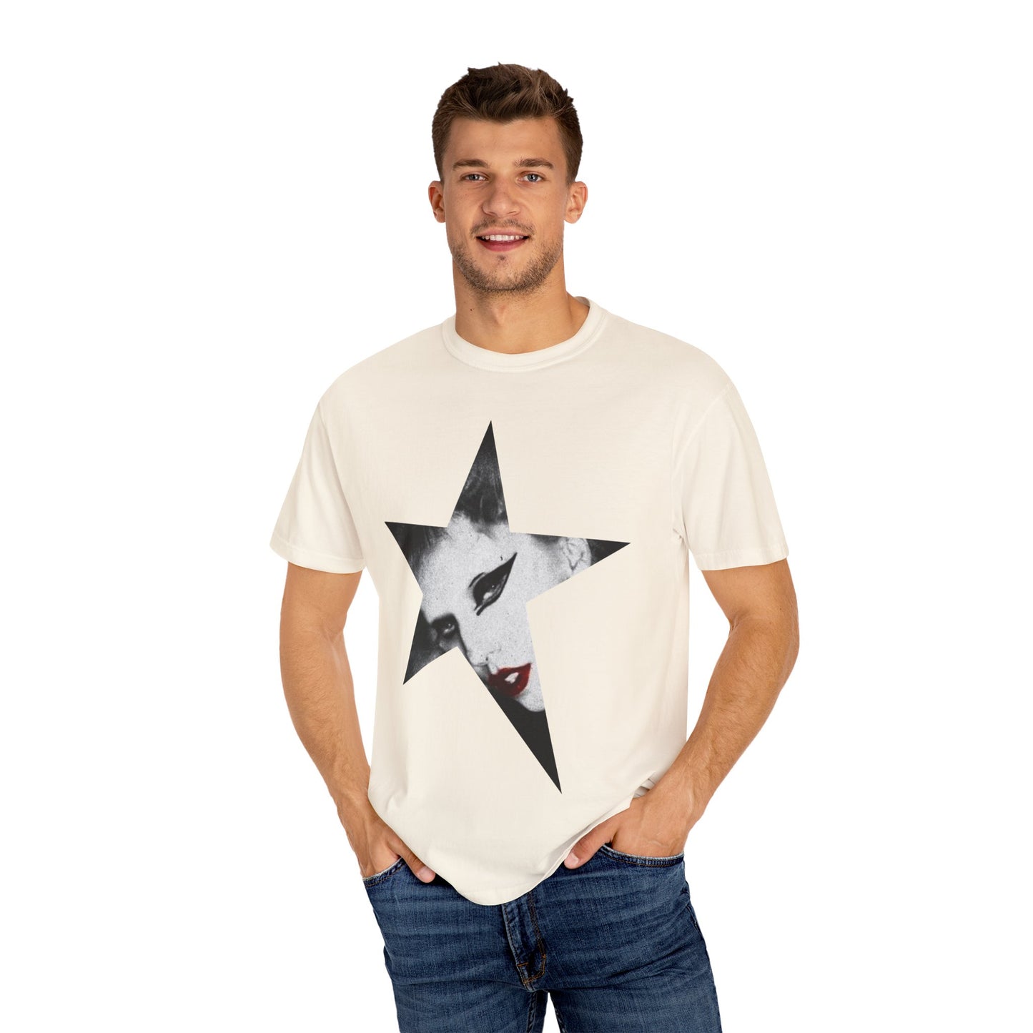 Born This Way Star Face-Unisex Dyed Tshirt