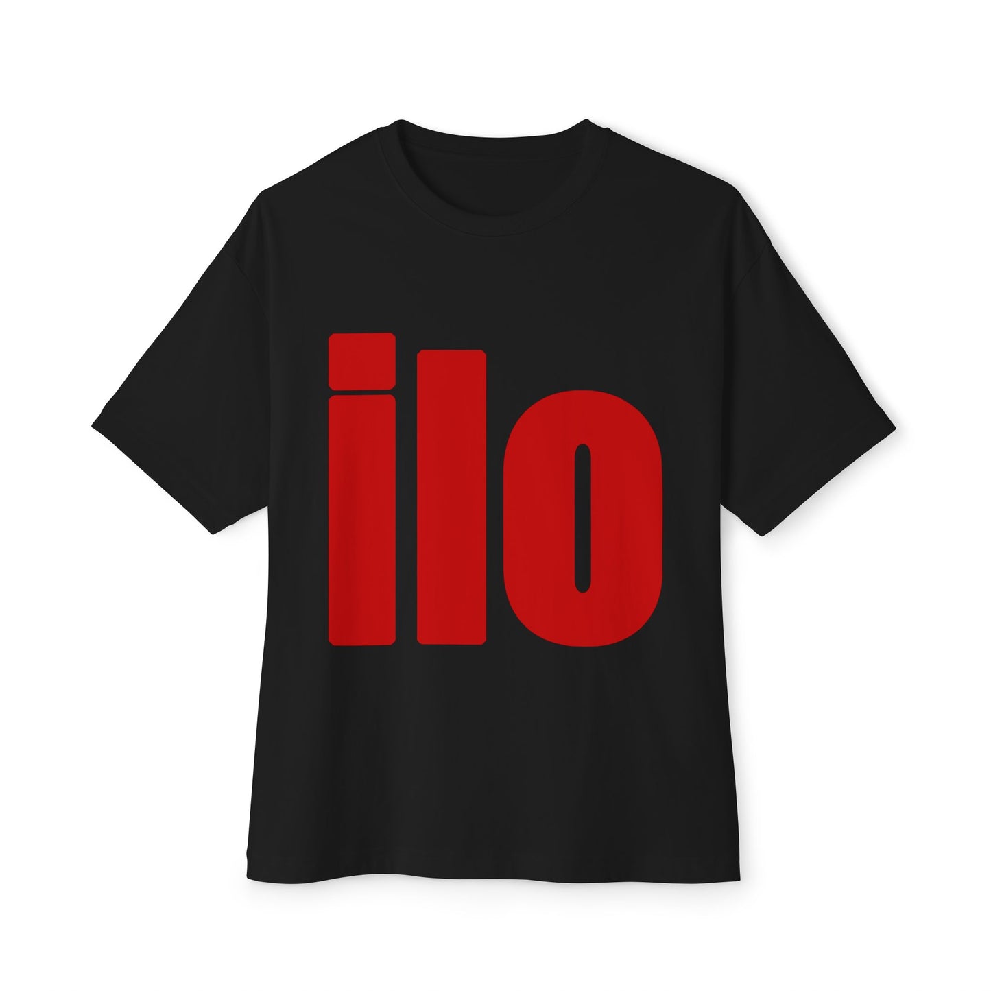 ILO Bold Red Block Unisex Oversized Tee