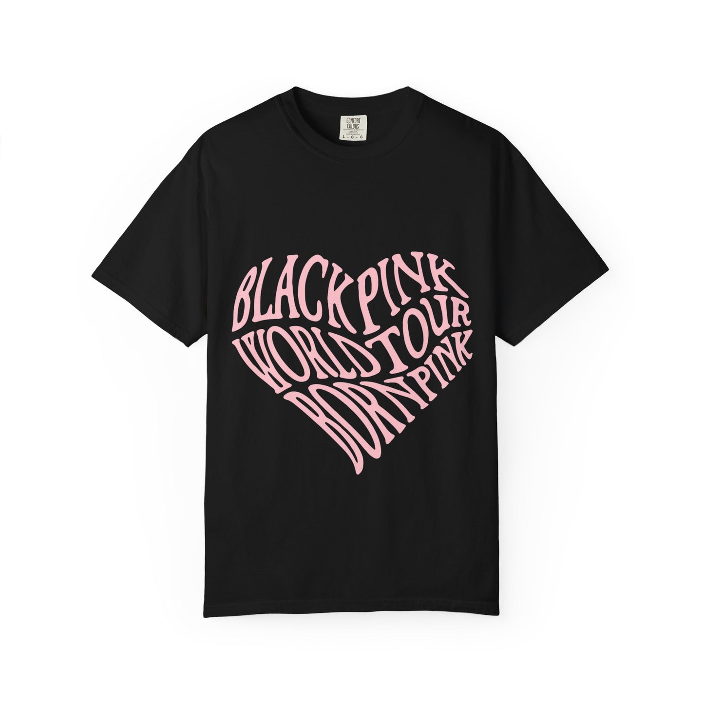 Born Pink Heart Typography – Dyed T-shirt
