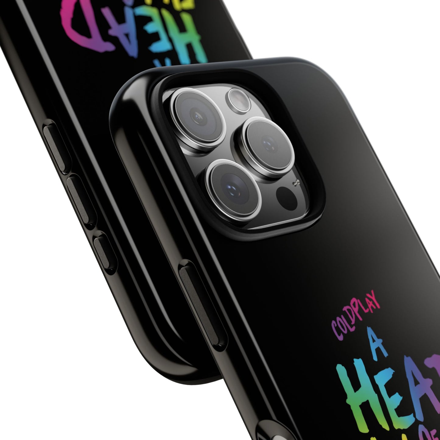 Premium Tough Case for iPhone 12 to 16 Pro Max Showcasing Coldplay’s Iconic A Head Full of Dreams