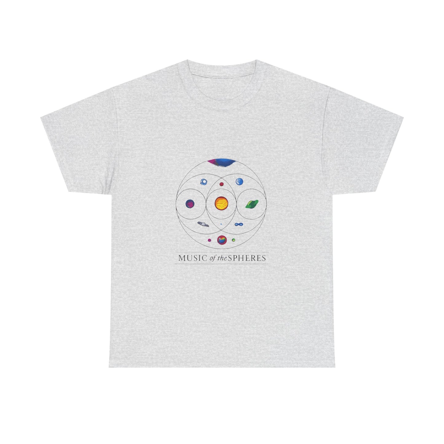 Colorful Planetary Orbit Diagram Unisex Cotton Tee
